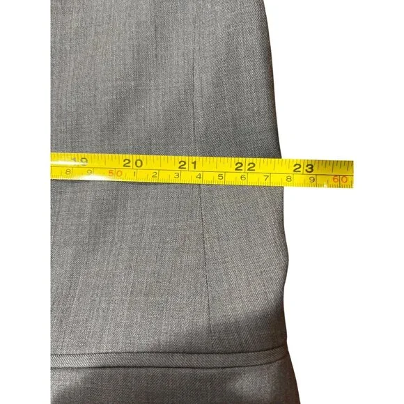 Calvin Klein Mens Gray 2-Piece Suit 46L Jacket & Pants 100% Wool Classic Fit - Picture 10 of 16